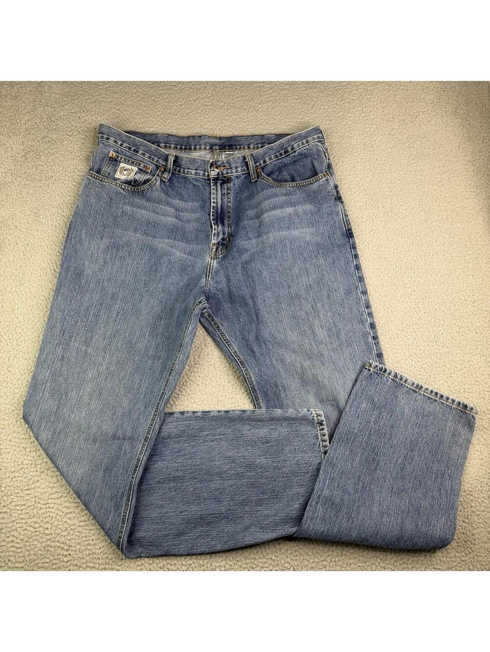 Cinch Tall Men's White Label Relaxed Fit Mid Rise Blue Jeans Sz 40 x 36 MB92834
